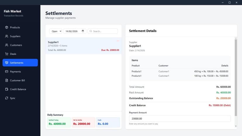 Paliyagoda Fishmarket - Inventory & Customer Management - Image 2