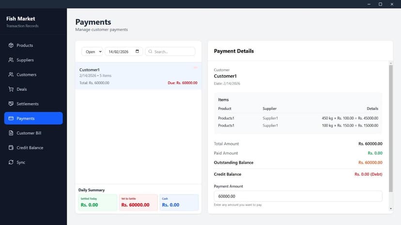 Paliyagoda Fishmarket - Inventory & Customer Management - Image 3